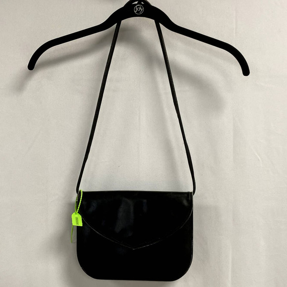 Salvatore Ferragamo Handbags - SALVATORE FERRAGAMO Vintage Black Leather Crossbody Bag Flap Front One Size